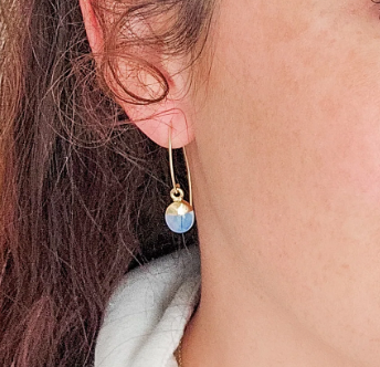 Rock Paper Pretty - Dew Drop Opalite 14k Gold Filled Earrings