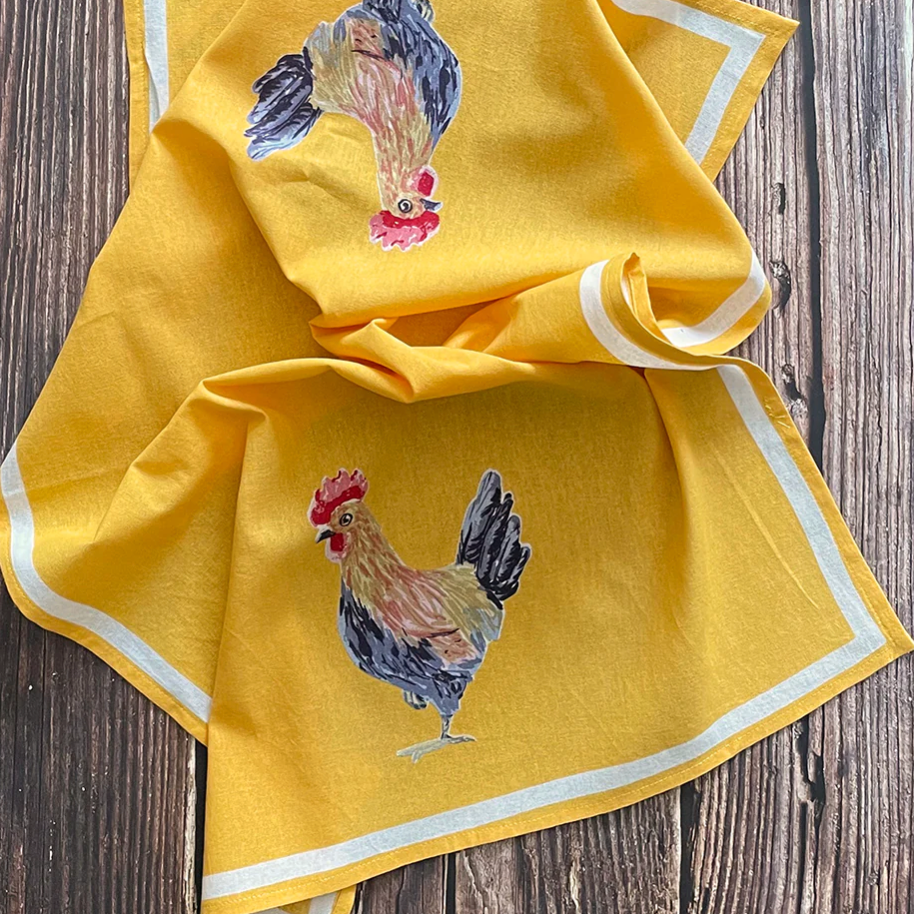 Mahogany Floursack ROOSTER Kitchen Towel