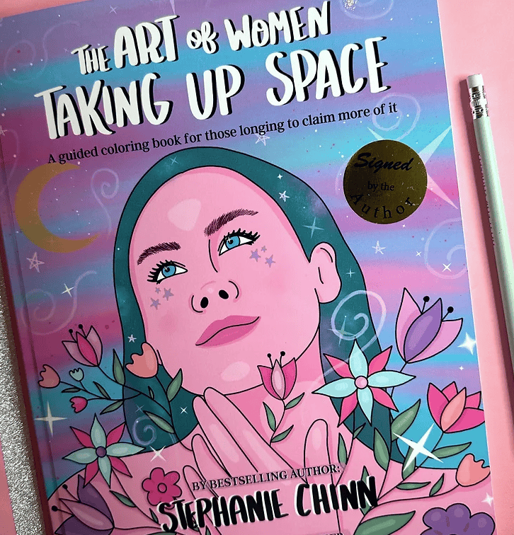 Stephanie Chinn Art - Taking Up Space Guided Colouring Book