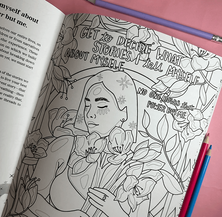 Stephanie Chinn Art - Taking Up Space Guided Colouring Book