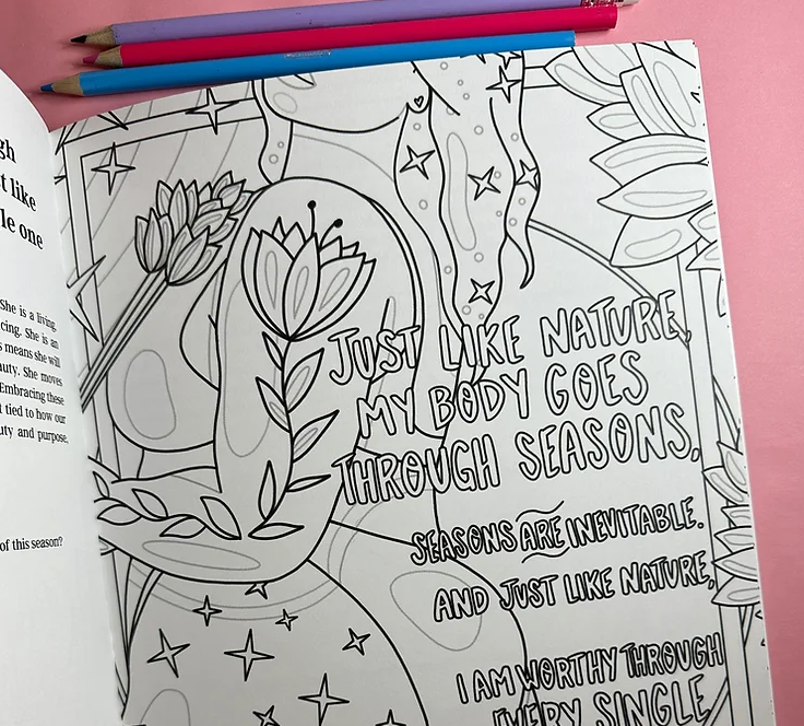 Stephanie Chinn Art - Taking Up Space Guided Colouring Book