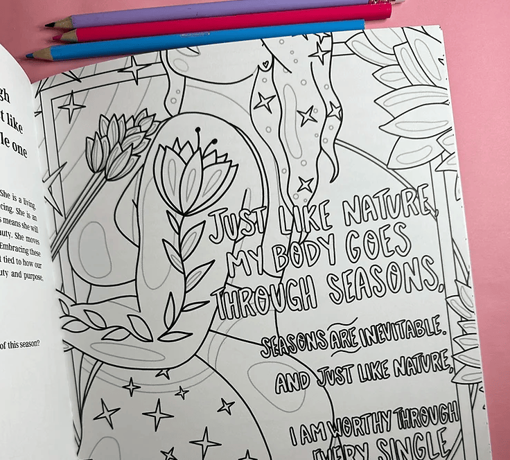 Stephanie Chinn Art - Taking Up Space Guided Colouring Book