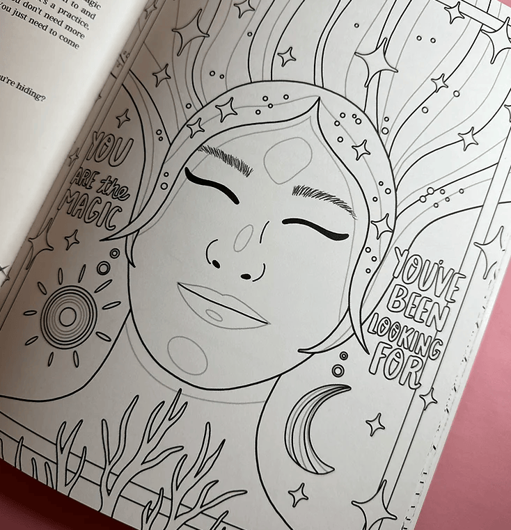 Stephanie Chinn Art - Taking Up Space Guided Colouring Book