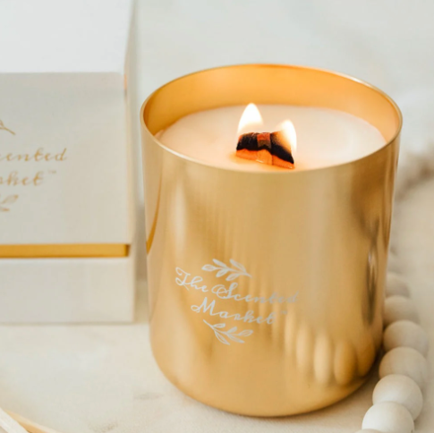 The Scented Market - TEAKWOOD Wood Wick Candle