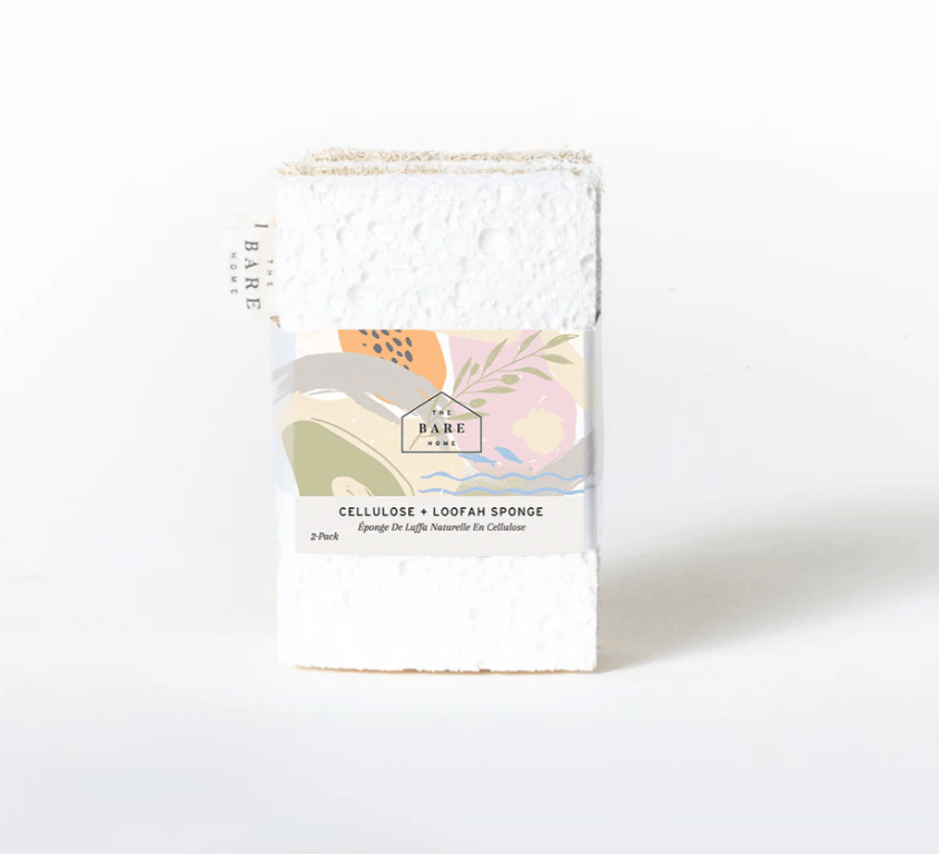 The Bare Home Cellulose & Loofah Sponge Set (2pack)