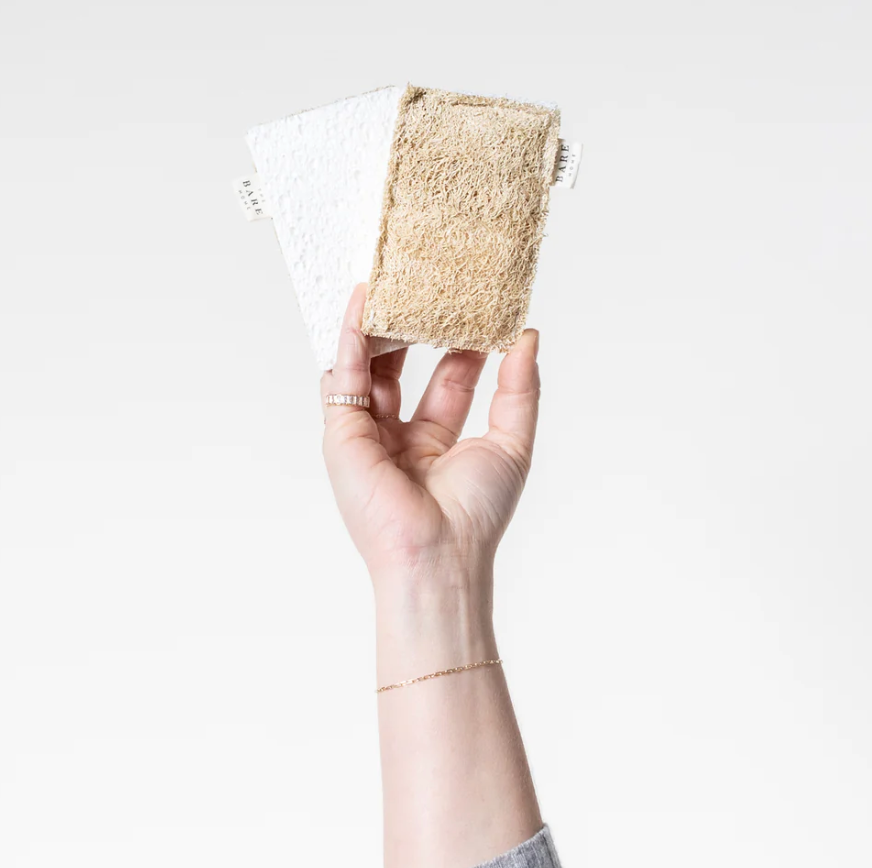The Bare Home Cellulose & Loofah Sponge Set (2pack)
