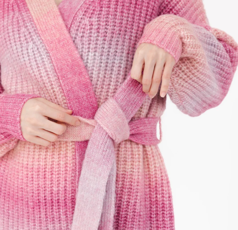 Smash & Tess SERENA Wrap Cardigan in Ombré Pink