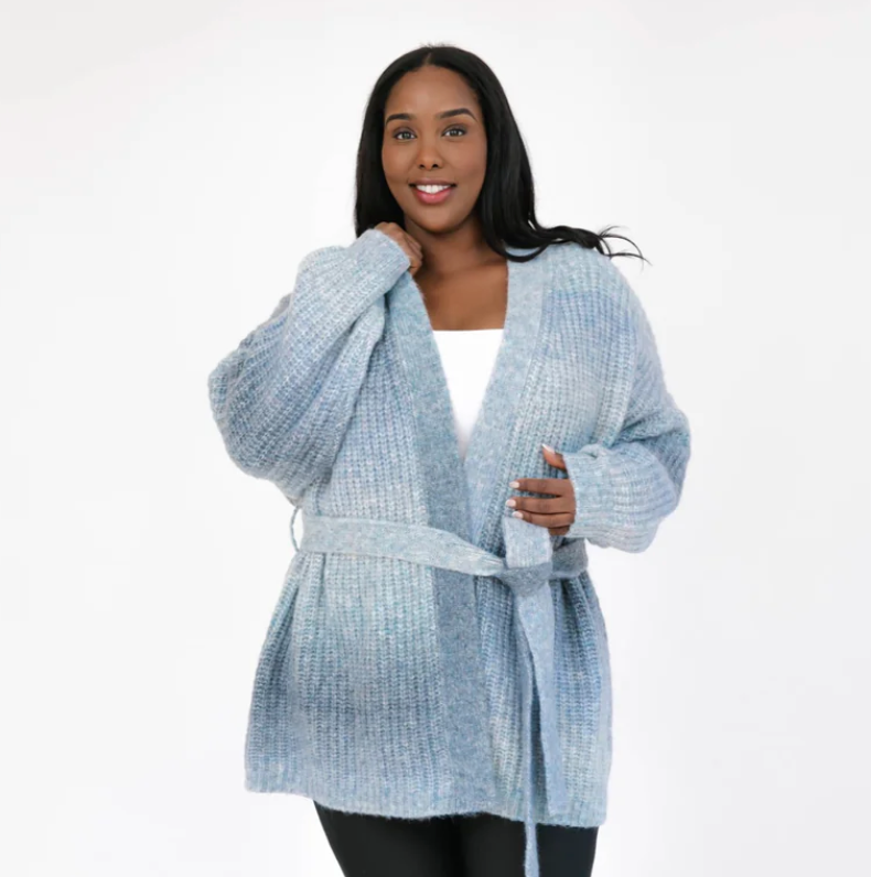 Smash & Tess SERENA Wrap Cardigan in Ombré Blue