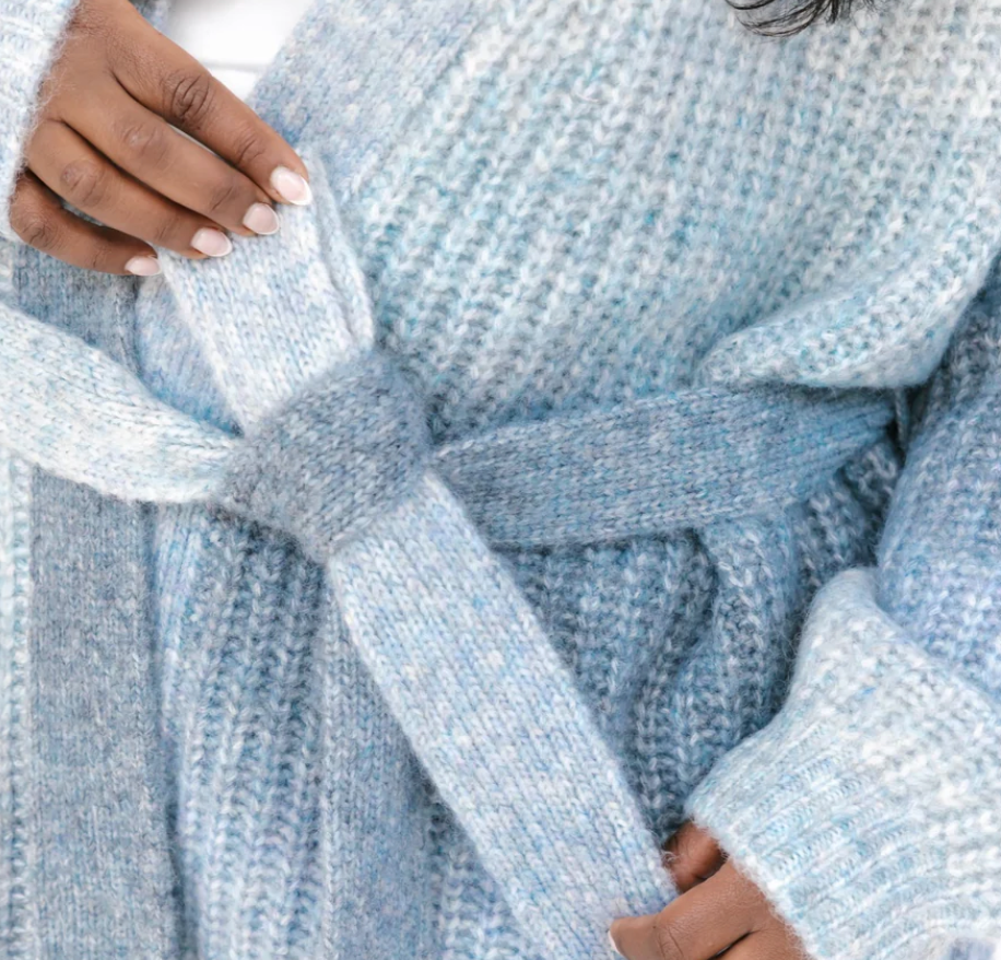 Smash & Tess SERENA Wrap Cardigan in Ombré Blue