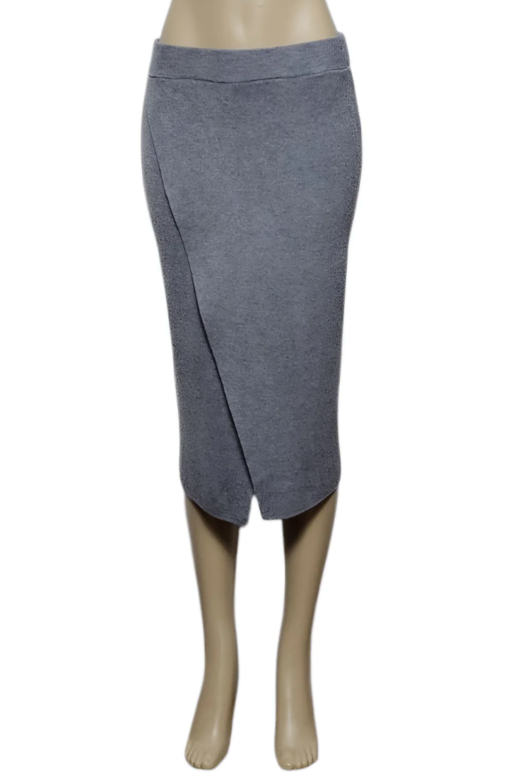 BAZ Italian Knit Front-Slit Skirt