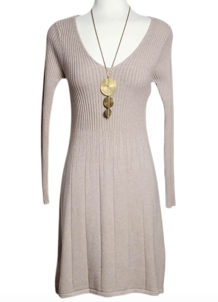 BAZ Italian Knit Ribbed Dress