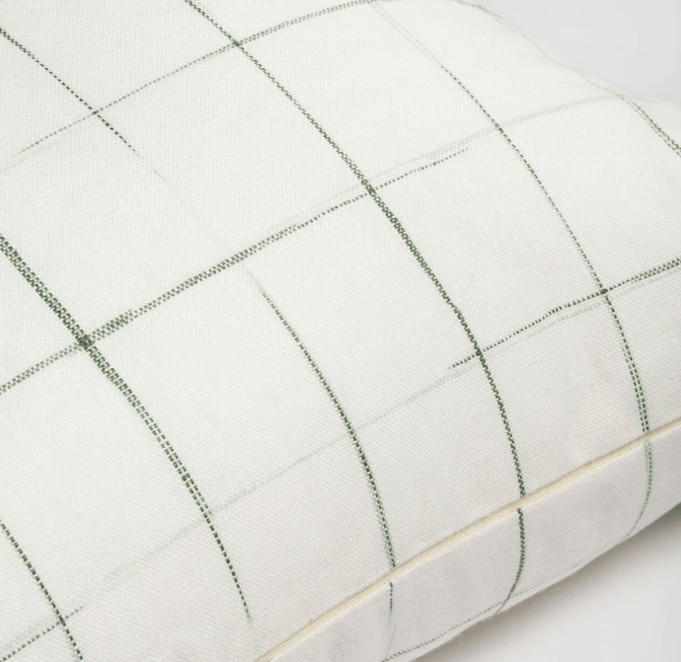 Sarah Baeumler Decorative Accent Pillow - Check Grass