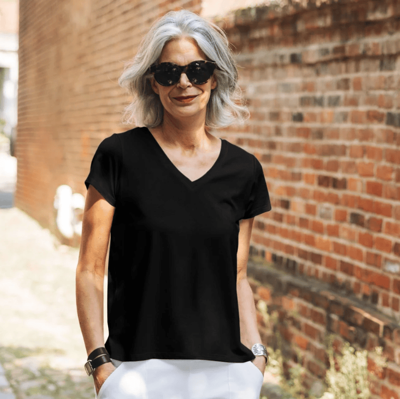 Helene Clarkson Design ALBI Sustainable V-Neck Tee