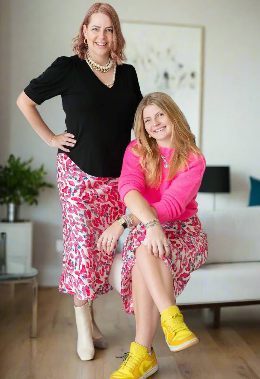 DOTTY Pink Leopard Silk Skirt