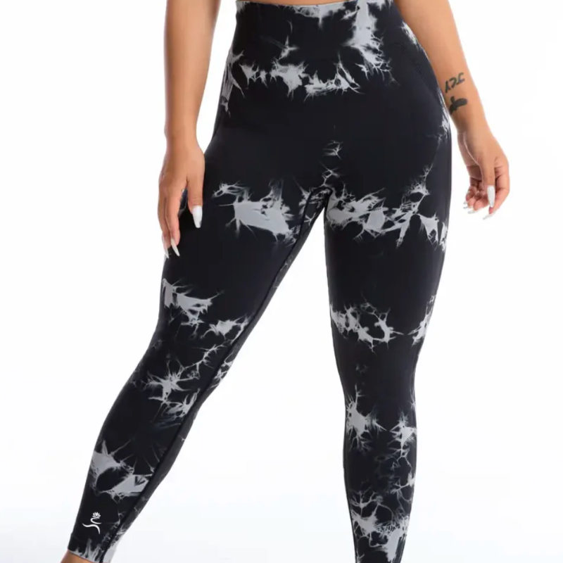 Run Free by Vee - Black Tie Dye Leggings