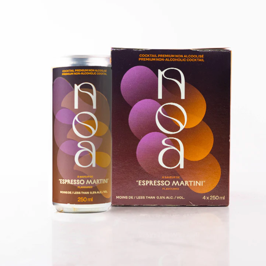 NOA Espresso Martini 4x250ml Cans (Alcohol-Free)