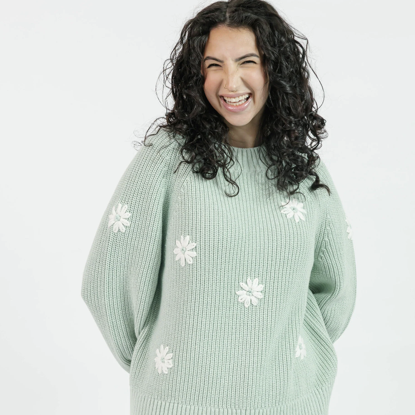 Smash & Tess DAISY Sweater - Mint / Cream