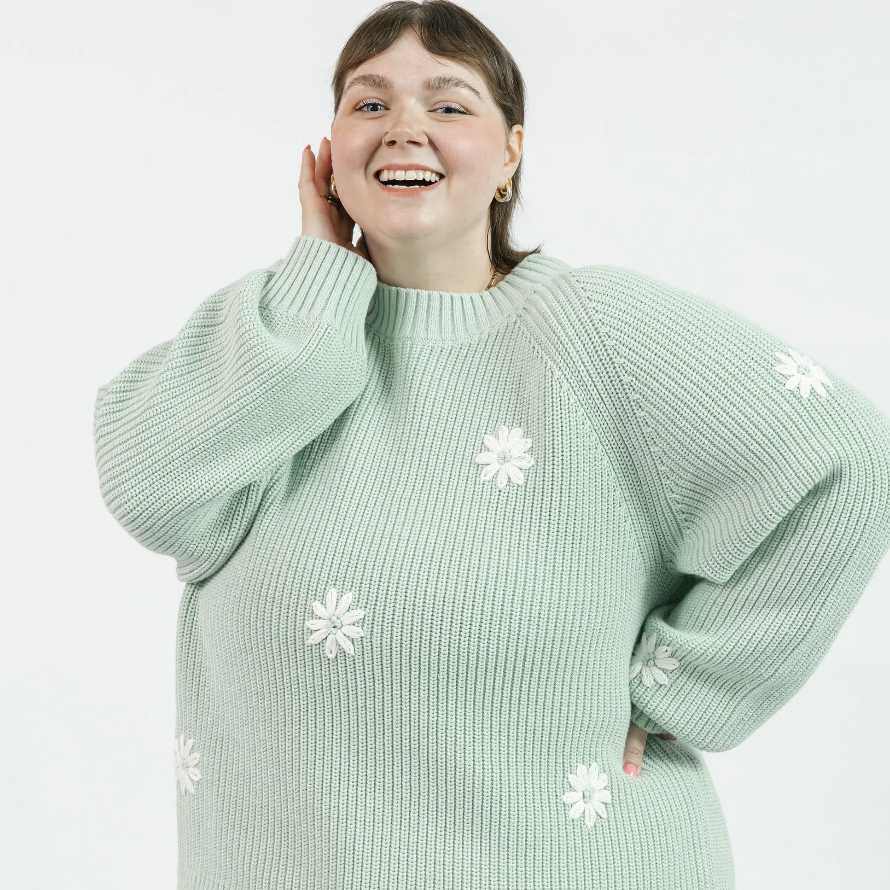Smash & Tess DAISY Sweater - Mint / Cream