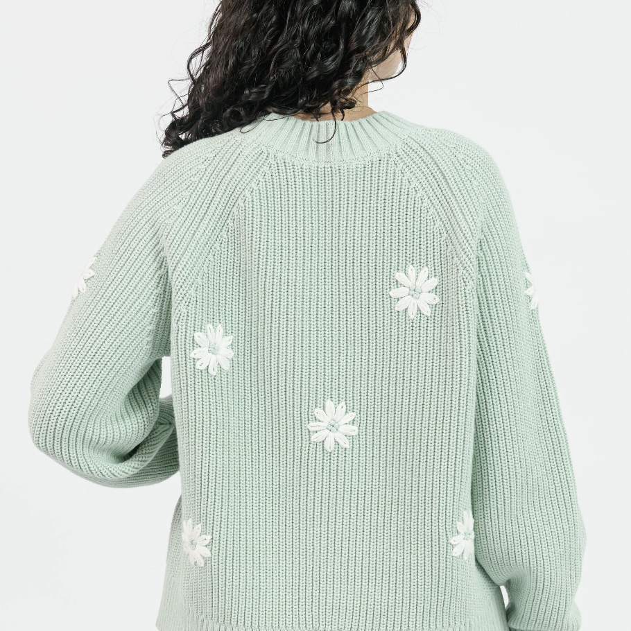 Smash & Tess DAISY Sweater - Mint / Cream
