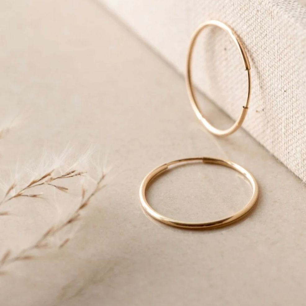 Shiny Soul Creations - Gold Sleeper Hoop Earrings