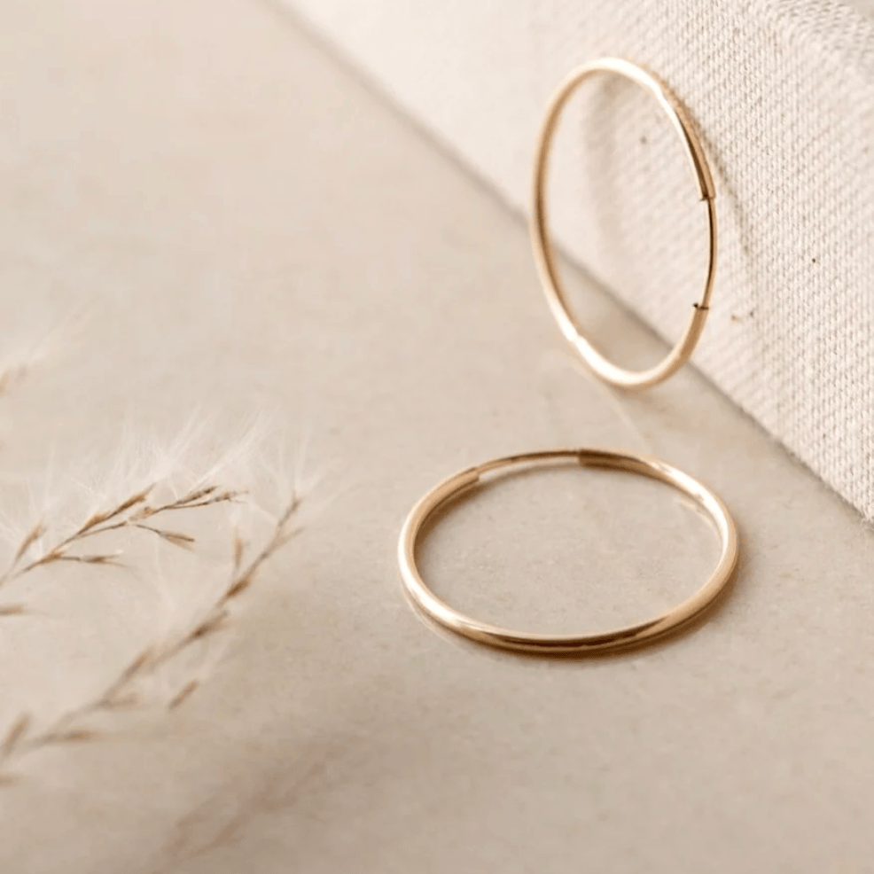 Shiny Soul Creations - Gold Sleeper Hoop Earrings