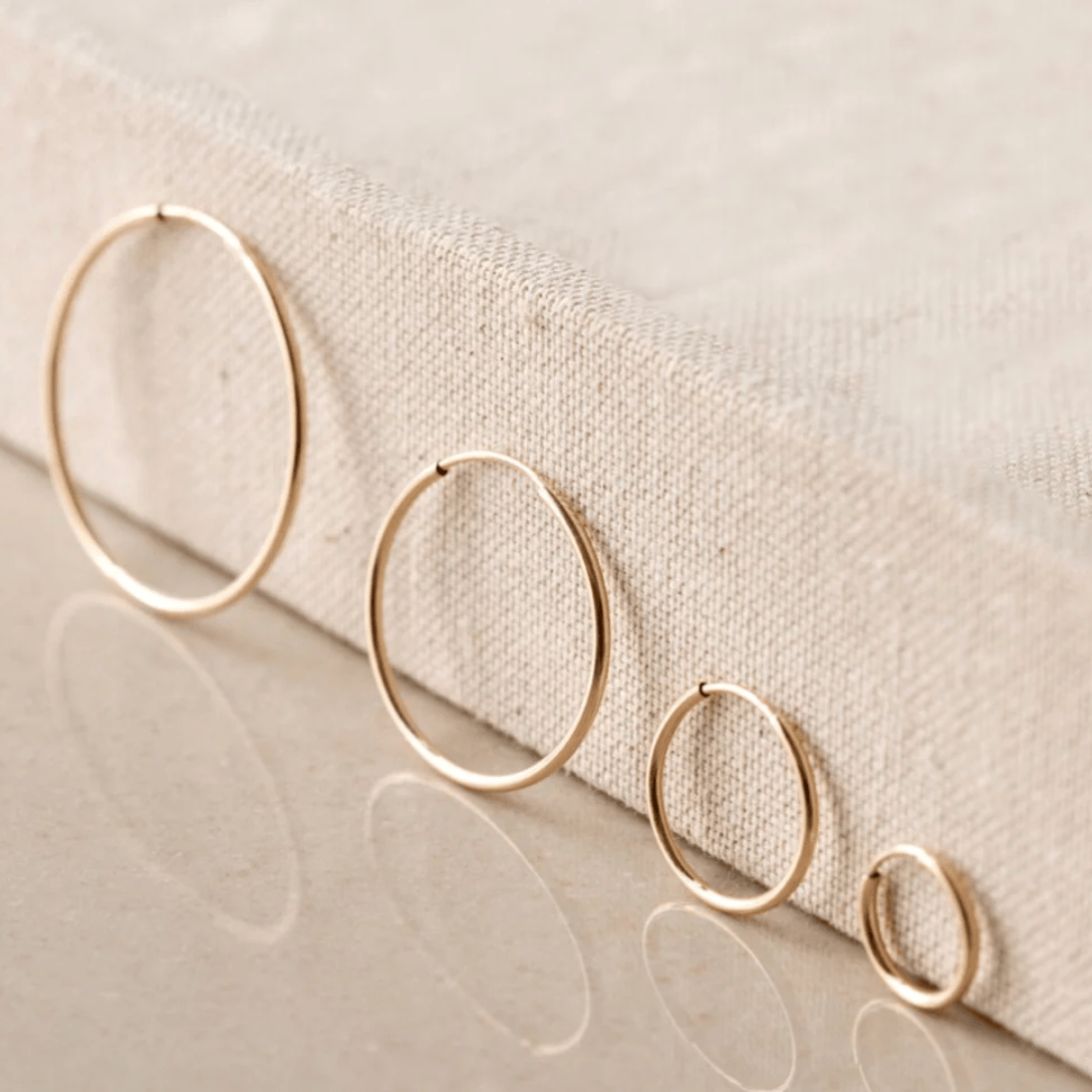 Shiny Soul Creations - Gold Sleeper Hoop Earrings