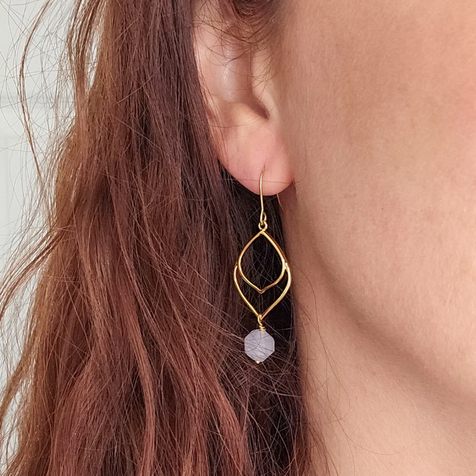 Rock Paper Pretty - Lavender Glow Earrings