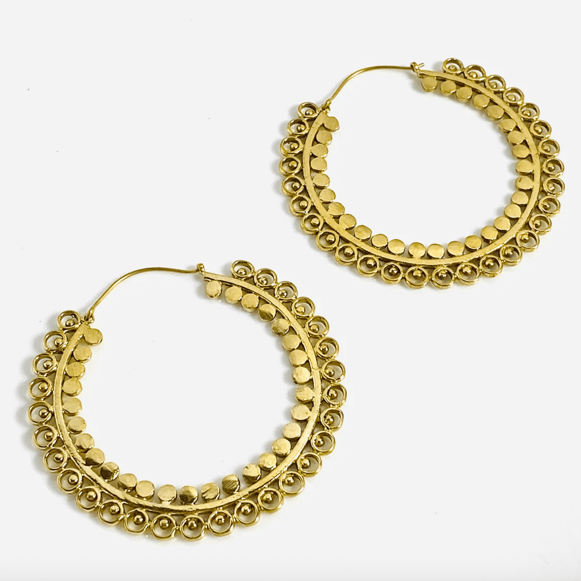 Love Not Fear MAHARI Brass Earrings