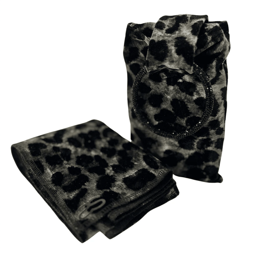 Leopard print bag and scarf, screenshot from June 12, 2025.