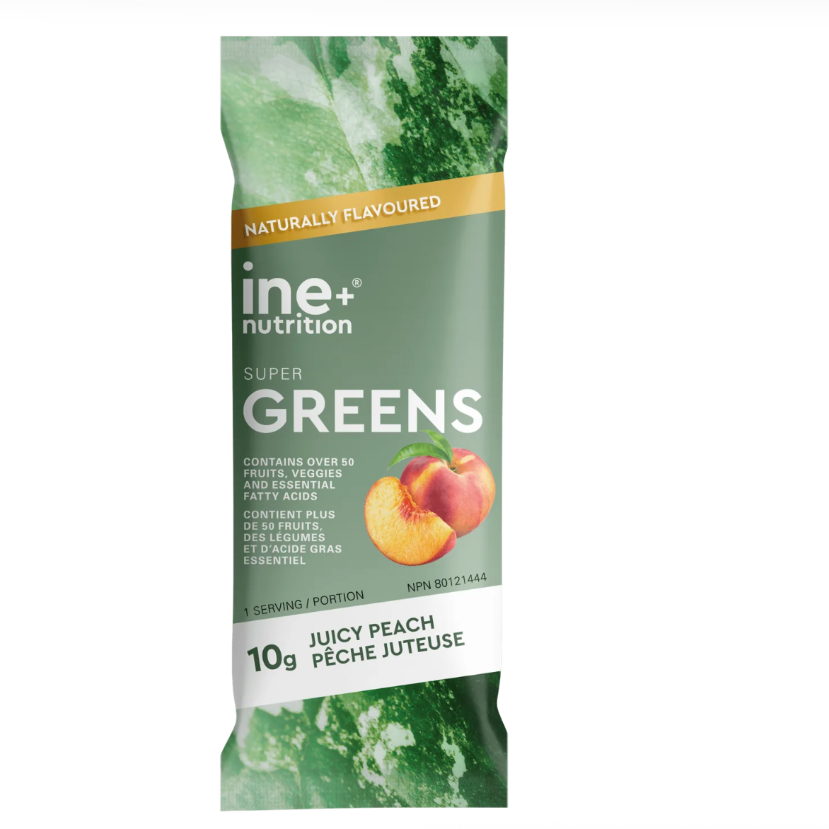 Screenshot of ine+ nutrition Super Greens Juicy Peach bar
