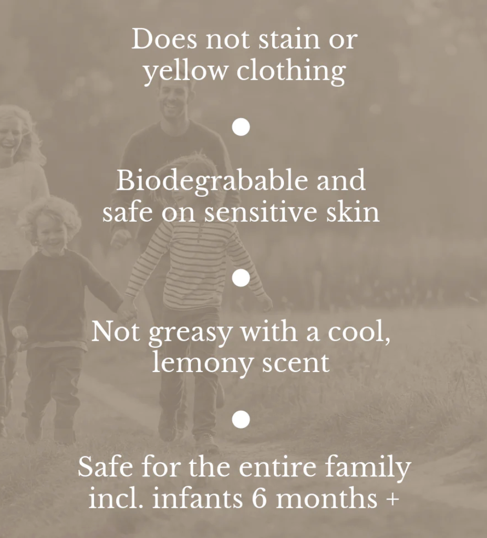 non-staining, biodegradable, lemony scent. Screenshot June 19, 2025.