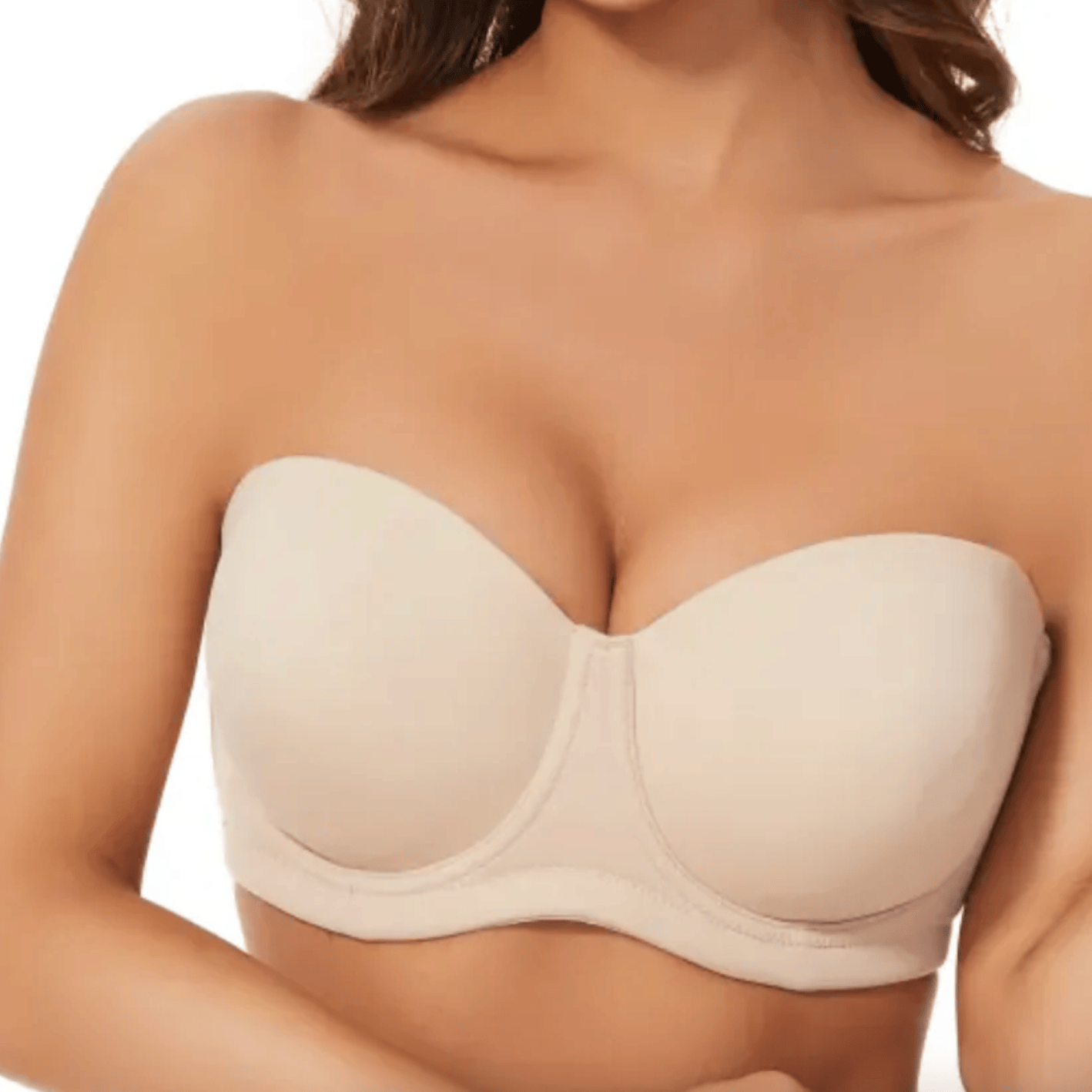 Screenshot of a nude strapless bra, July 4, 2025