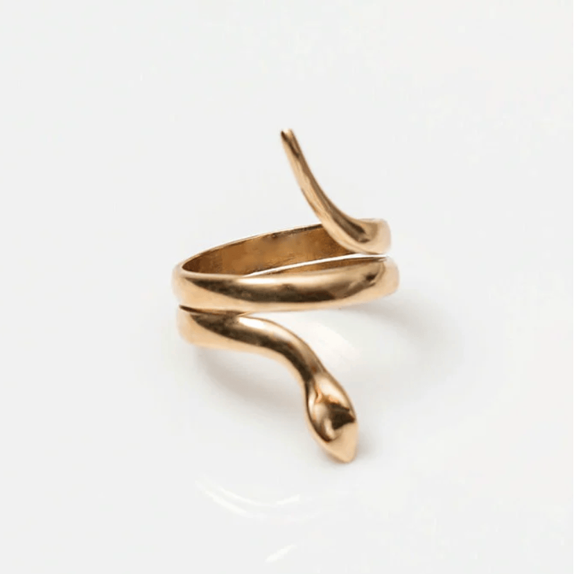 Gold snake ring, screenshot from 2025