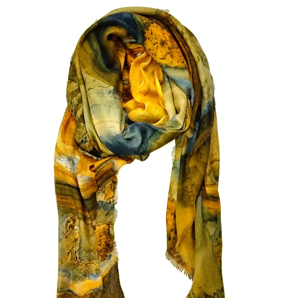 August 11, 2025, colorful patterned scarf