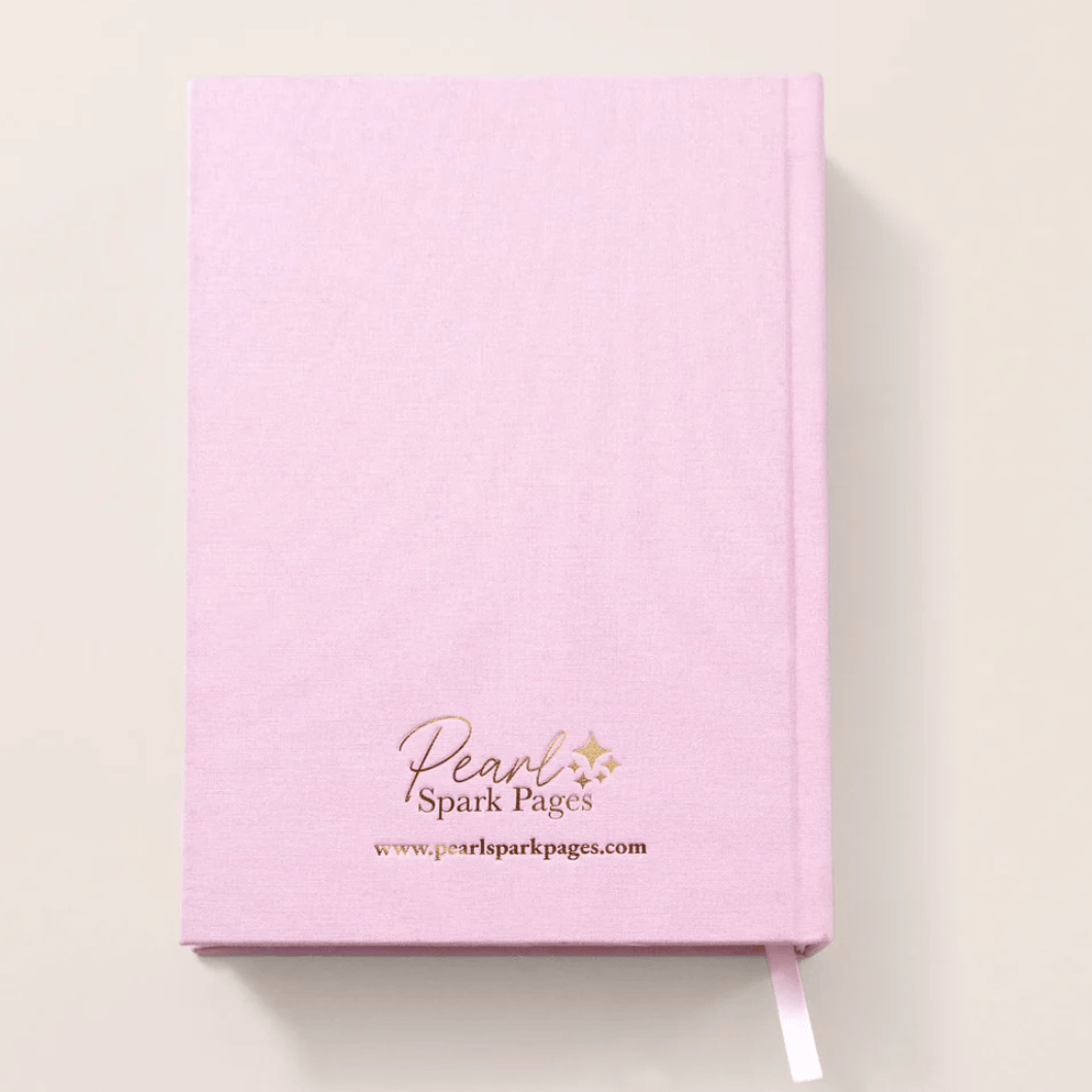 Pink Pearl Spark Pages journal back cover, August 14 screenshot.