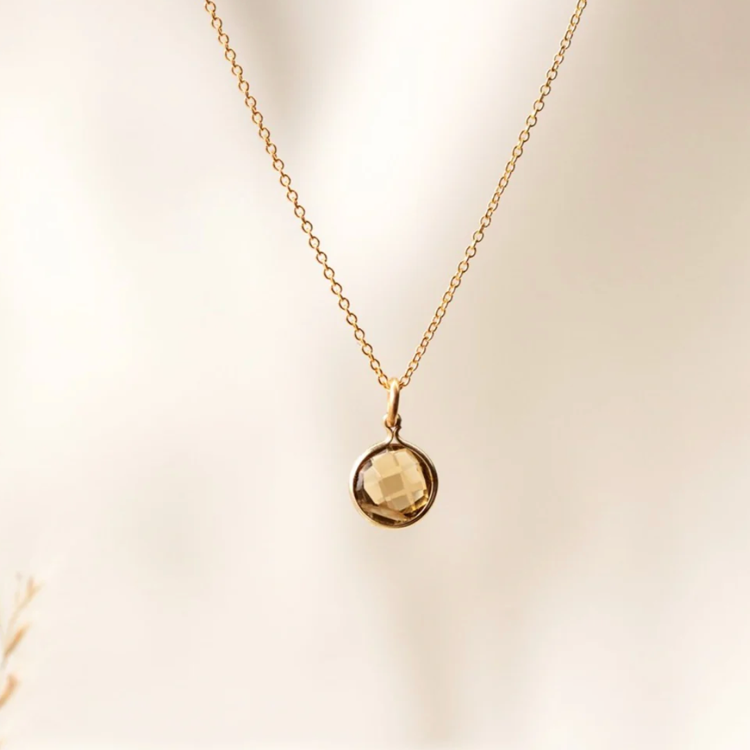 Shiny Soul Creations - Birthstone Necklace CITRINE (November)