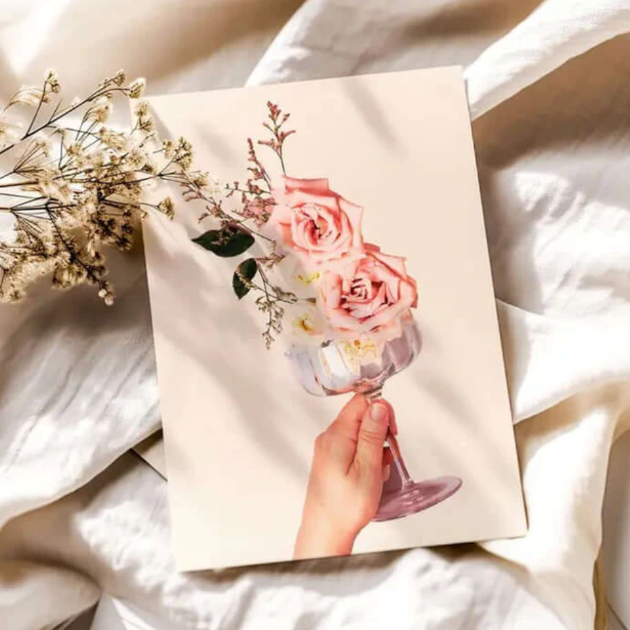 Screenshot of floral art with roses, September 4, 2025.