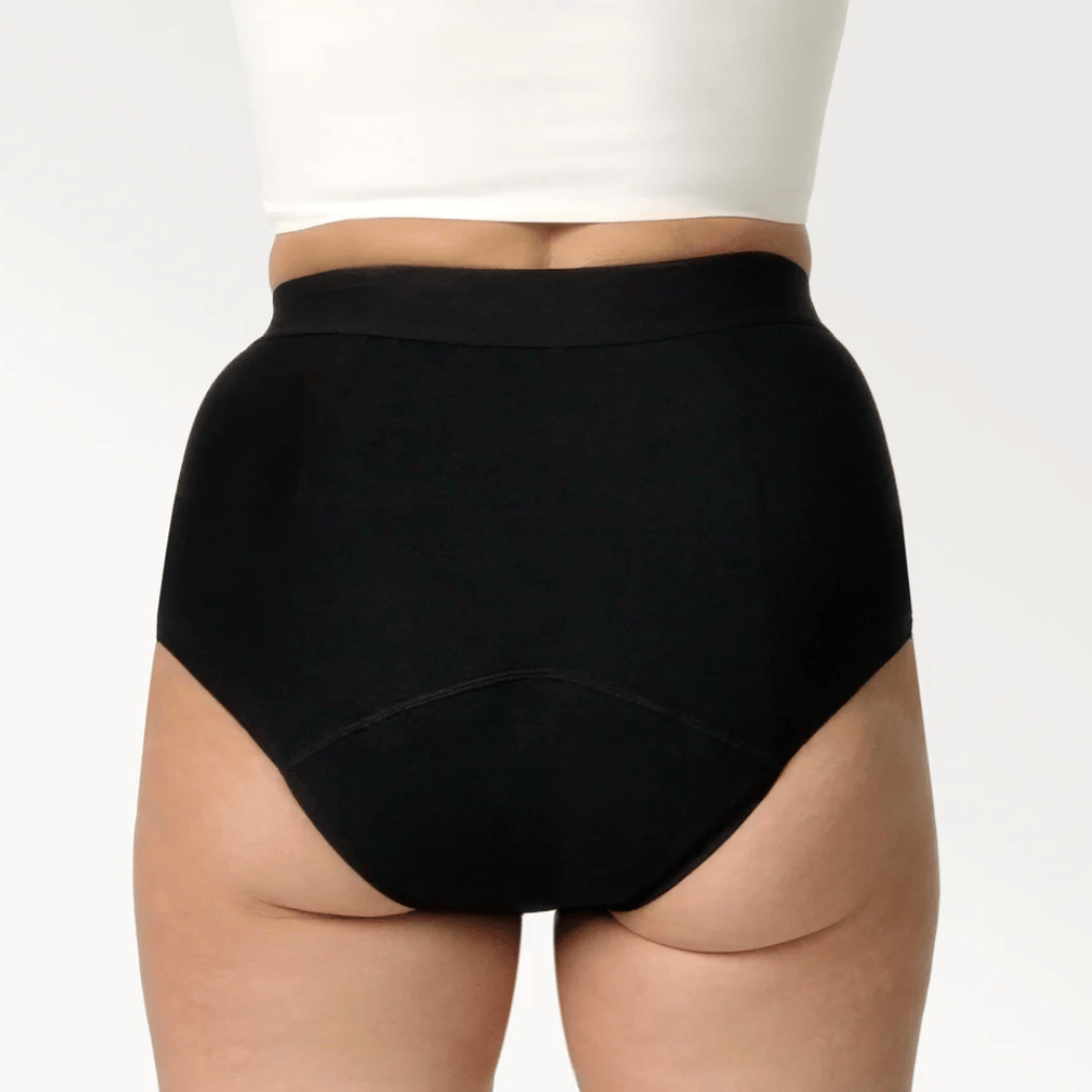 Screenshot of black high-waisted underwear, Sept 10, 2025.