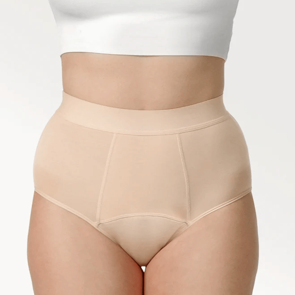 Screenshot of beige high-waisted underwear, Sept 10, 2025.