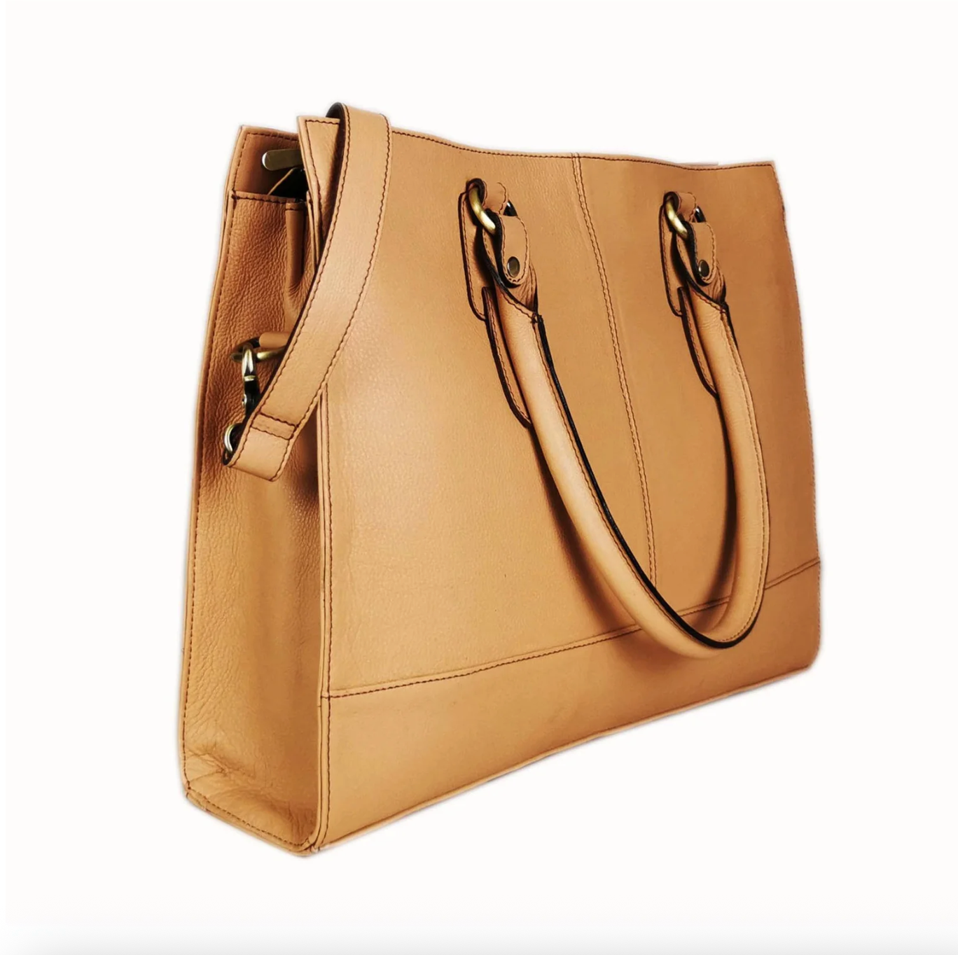 Tan leather tote bag screenshot, September 18, 2025.