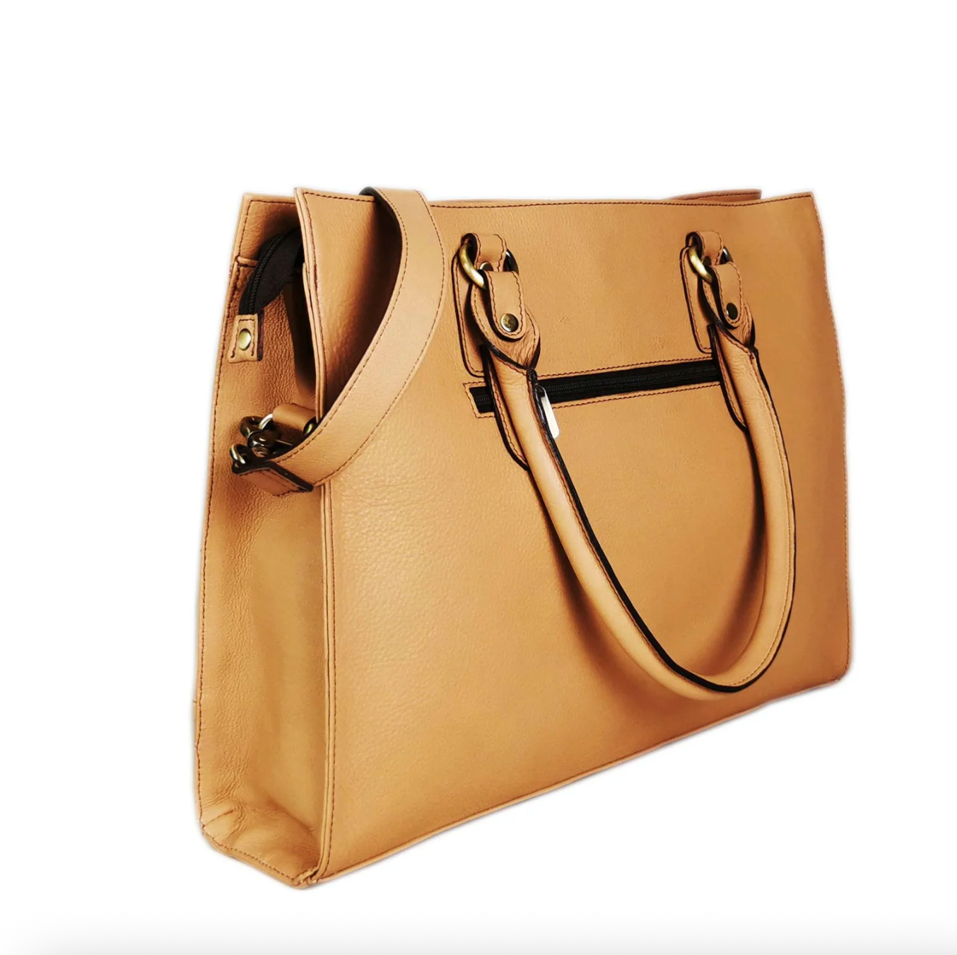Tan leather handbag, screenshot from September 18, 2025.