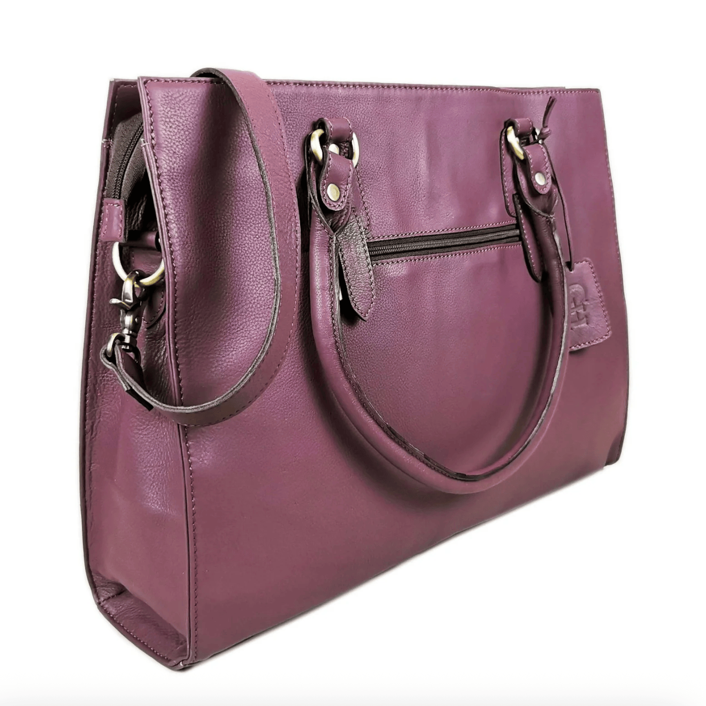 Purple leather handbag screenshot, September 18, 2025.