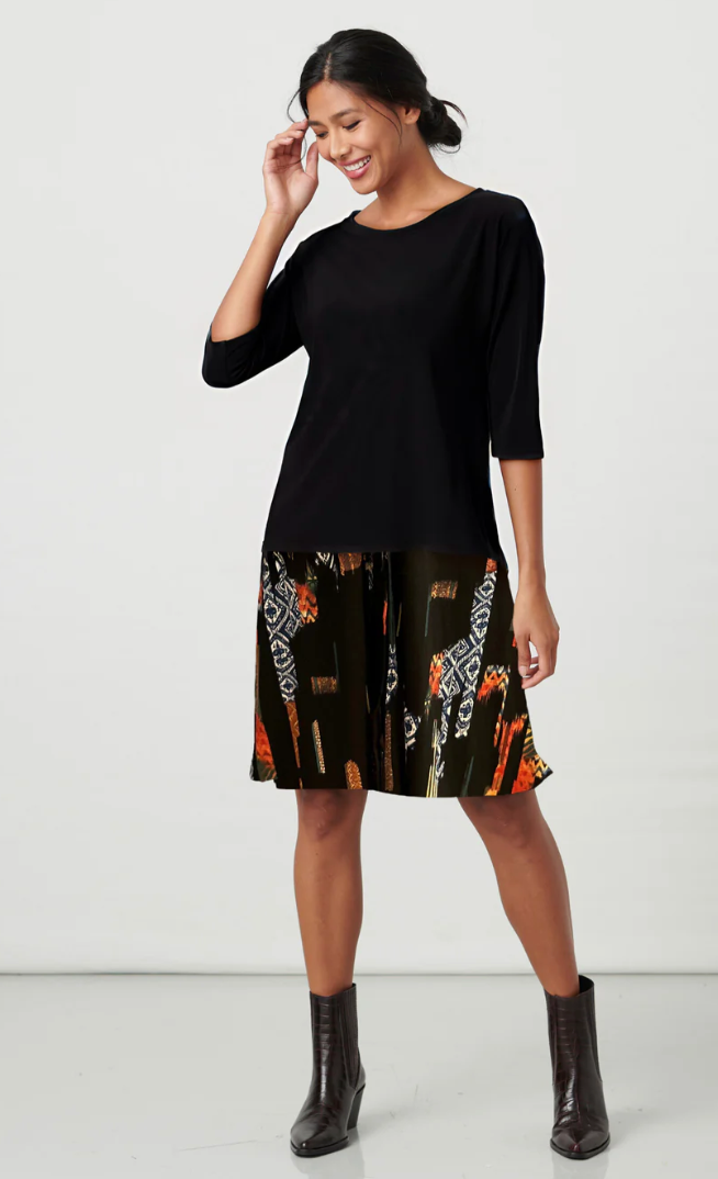 Helene Clarkson Design HALLE Reversible Skirt - Wrinkle Free Jersey Knit