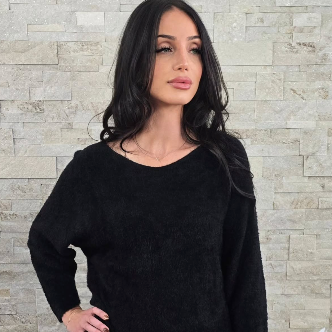 BAZ Fuzzy Batwing Sweater