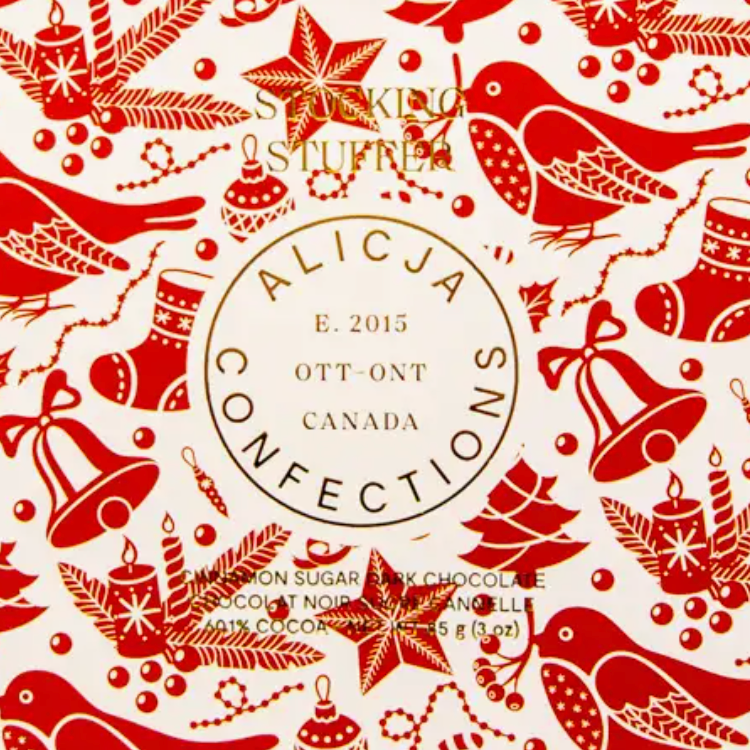 Alicja Confections - Stocking Stuffer Postcard Vegan Dark Chocolate Bar