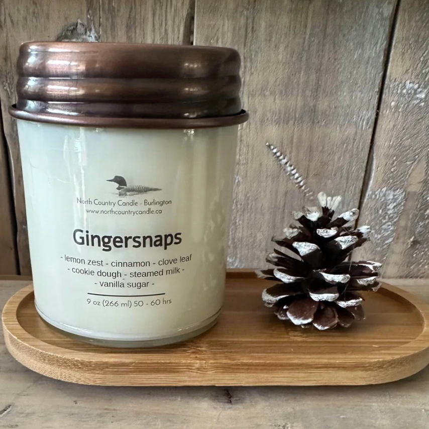 North Country Candle - 9oz GINGERSNAPS Candle with Copper Lid