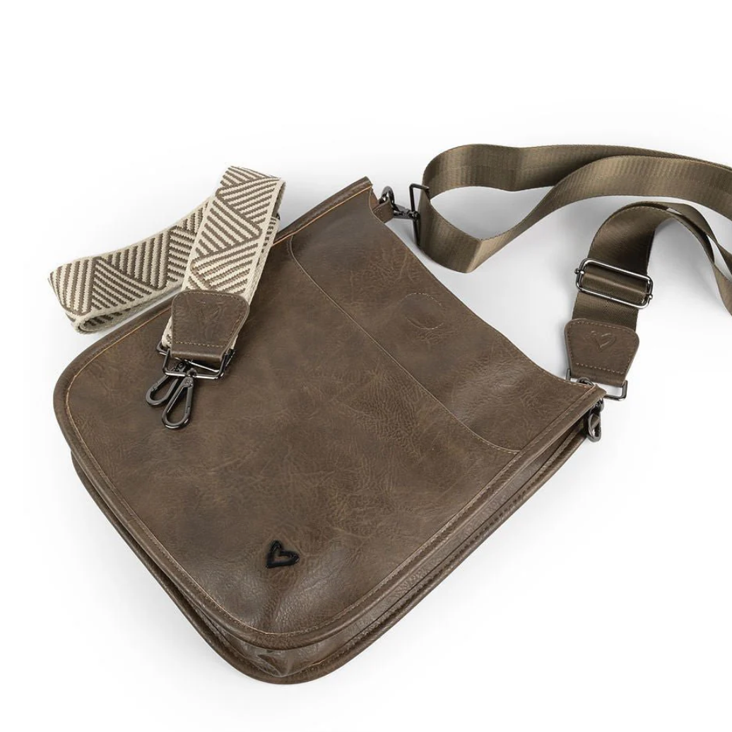 preneLOVE OAKVILLE Vegan Leather Messenger Bag