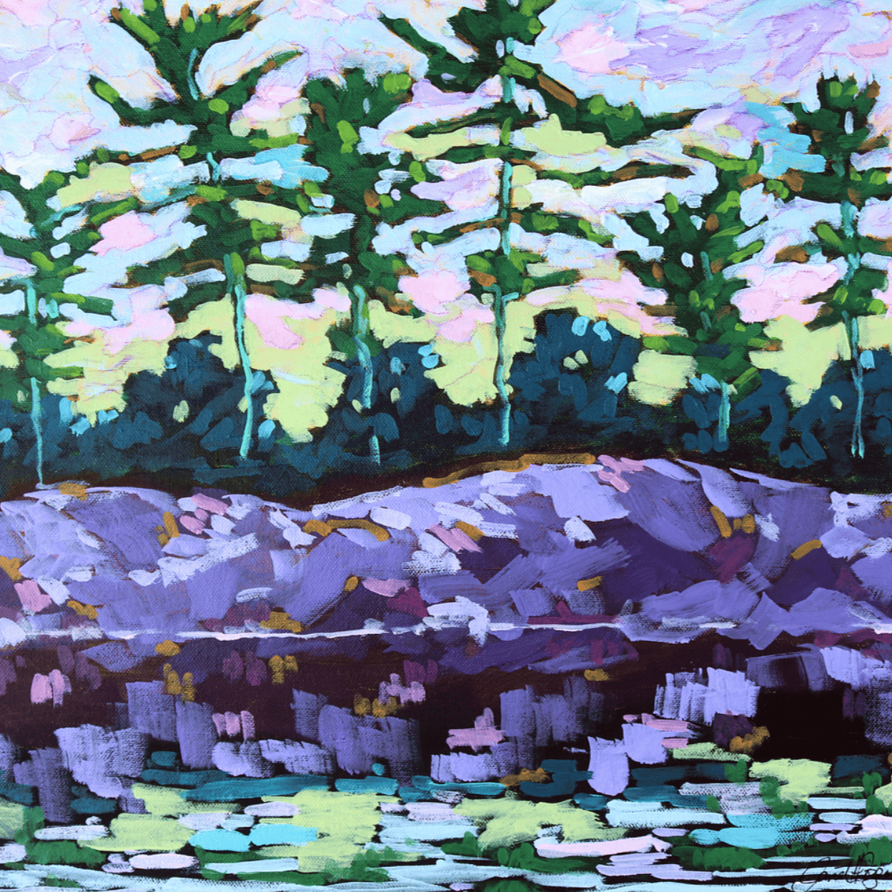 Janet Horne Cozens Fine Art - Sweet Shore (Framed, 10x10)
