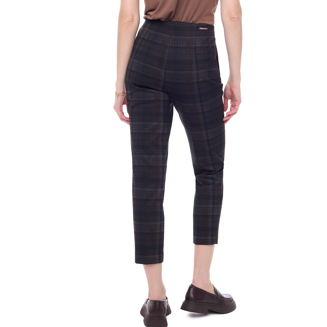 ILTM GIGI Evening Plaid Ponte Cropped Trouser