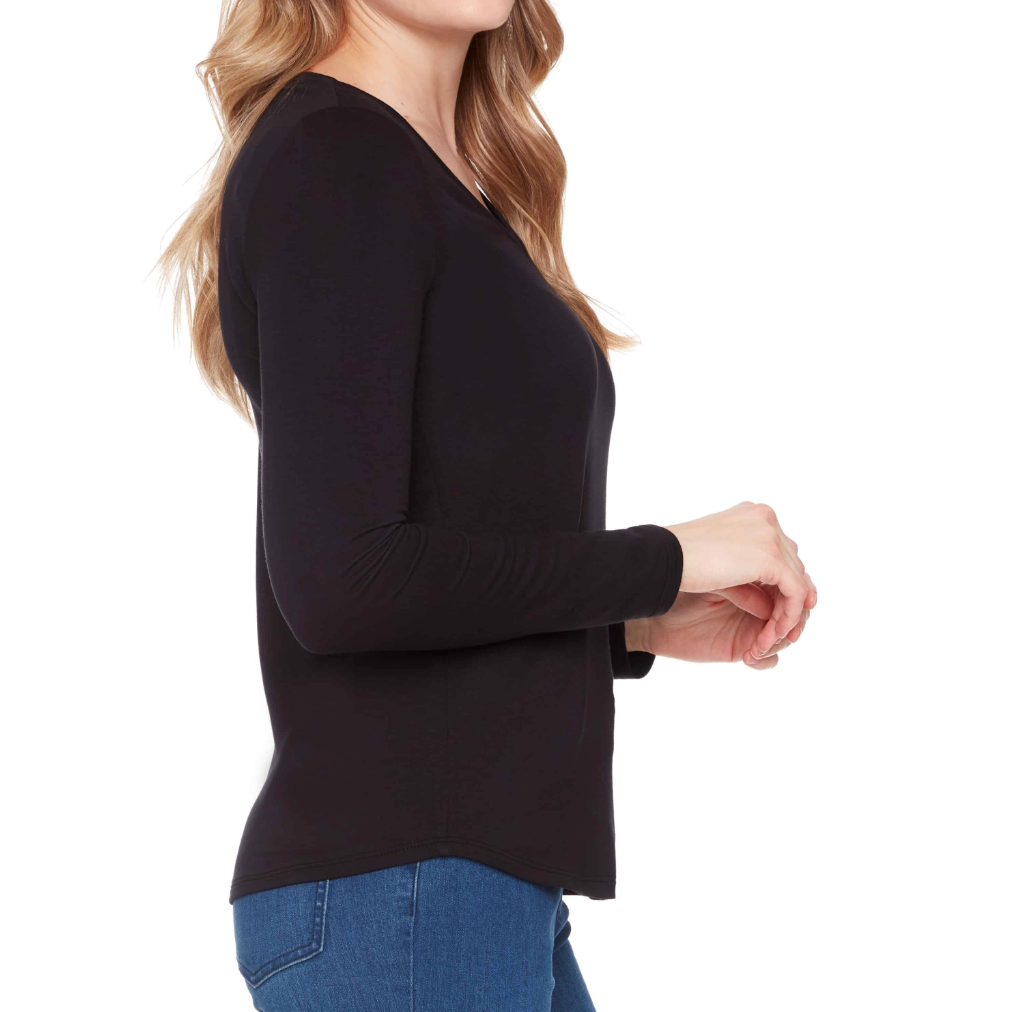 UP! PROVENCE Long Sleeve V-Neck Top